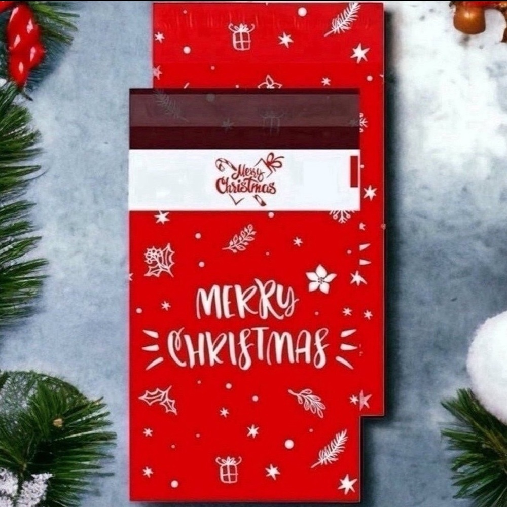(10) 6x9 Christmas Poly Mailers